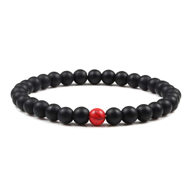 Hot Sale 2pcs/Set Couples Beaded Bracelets Tiger Eye Black Lava Natural Stone Beaded Bracelets Malachite Energy Elastic Jewelry