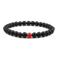 Hot Sale 2pcs/Set Couples Beaded Bracelets Tiger Eye Black Lava Natural Stone Beaded Bracelets Malachite Energy Elastic Jewelry