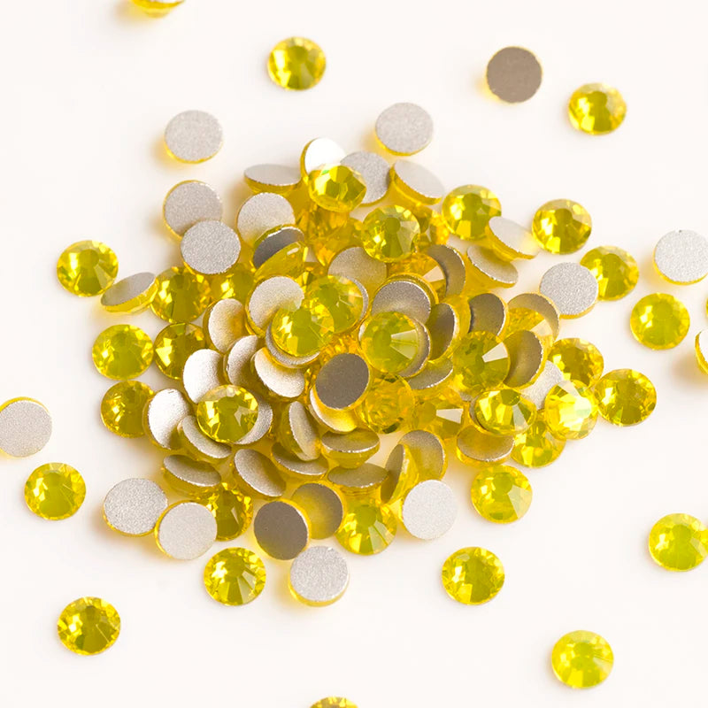 YANRUO 2058NoHF All Color SS16-SS30 Non Hot Fix Sewing Rhinestones Glass Crystal 3D Nail Art Rhinestones For Dress Clothes