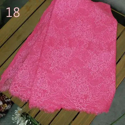 3Meter Exquisite Eyelash Lace 150CM White Lace Fabric Wedding Dress Sexy Lingerie DIY Clothes Accessory Wholesale Prices