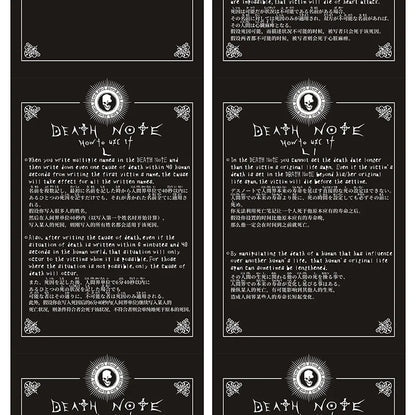 A5 Anime Death Note Notebook Set Leather Journal and Necklace Feather Pen Animation Art Writing Journal Death Note Notepad