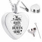 Heart-shaped silver cremation jewelry pendant necklace, ashes or hair commemorative ashes urn necklace / Mom and Dad