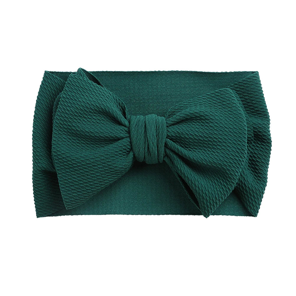 Solid Baby Headband Adjustable Big Bowknot Hair Band Oversize Turban Newborn Headwear For Baby Girls Fashion Hair Accessories