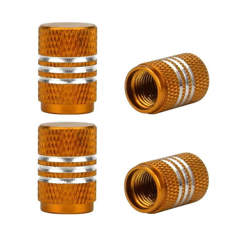 4Pcs/Lot Tire Stem Valve Caps Aluminium Car Dustproof Caps Tire Wheel Stem Air Valve Caps