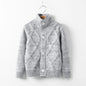 Winter Boys Sweater Kid Thick Knitted Bottoming Turtleneck Shirts Solid High Collar Cardigan High Quality Children Sweater