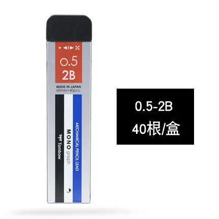 Japan TOMBOW MONO Graph Mechanical Pencil Refill R3/R5-MG  0.3/0.5mm HB/B/2B Black Lead Core