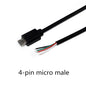 1/2/5Pcs 2Pin 4Pin Micro USB Charger Connector USB 2.0 Type A Male Female Power Supply Extension Cable Wire DIY Data Line