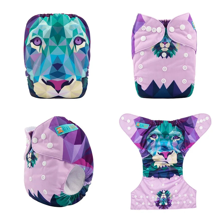 U Pick ALVABABY Digital Position Cloth Diapers Baby Reusable Modern Cloth Nappy for Baby with 1pc Microfiber Insert