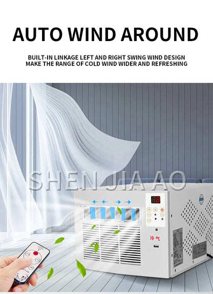 220V Mobile Small Air Conditioner 7m²Space Drainage-free Remote Control Power Saving Mini Cooling Heating Air Refrigerator 400W