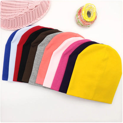 6M-3Y Baby Knitted Hat Scarf Set Solid Color Cotton Hip Hop Beanie Warm Toddler Cap for Boys Girls Spring Autumn Winter