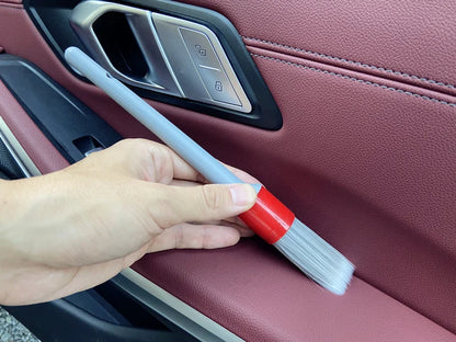 Lucullan Super Soft Synthetic Bristle Detailing Brushes Set PP Handle For Wheels,Tires, Engine Bay, Leather Seats, Door Panels