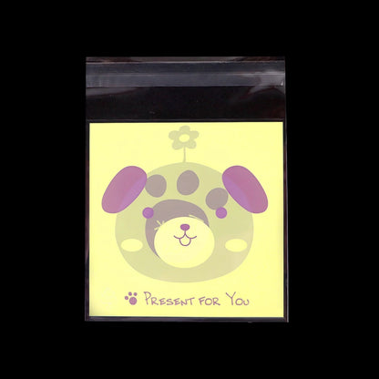 50/100 pcs 10x13cm Opp Self-Stick Transparent Packing Bear Owl Cookie Candy Wedding Birthday Christmas Party Gift Bag Wholesale