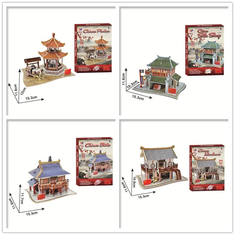 40 Style World Famous Architecture Building 3D Puzzle Model Construction 3D Jigsaw Puzzle Toys For Kids Christmas Gift