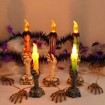 Halloween Led Candles Skeleton Ghost Hands LED Light Happy Halloween Party Home Decoration Supplies Haunted House Horror Props