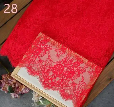 3Meter Exquisite Eyelash Lace 150CM White Lace Fabric Wedding Dress Sexy Lingerie DIY Clothes Accessory Wholesale Prices