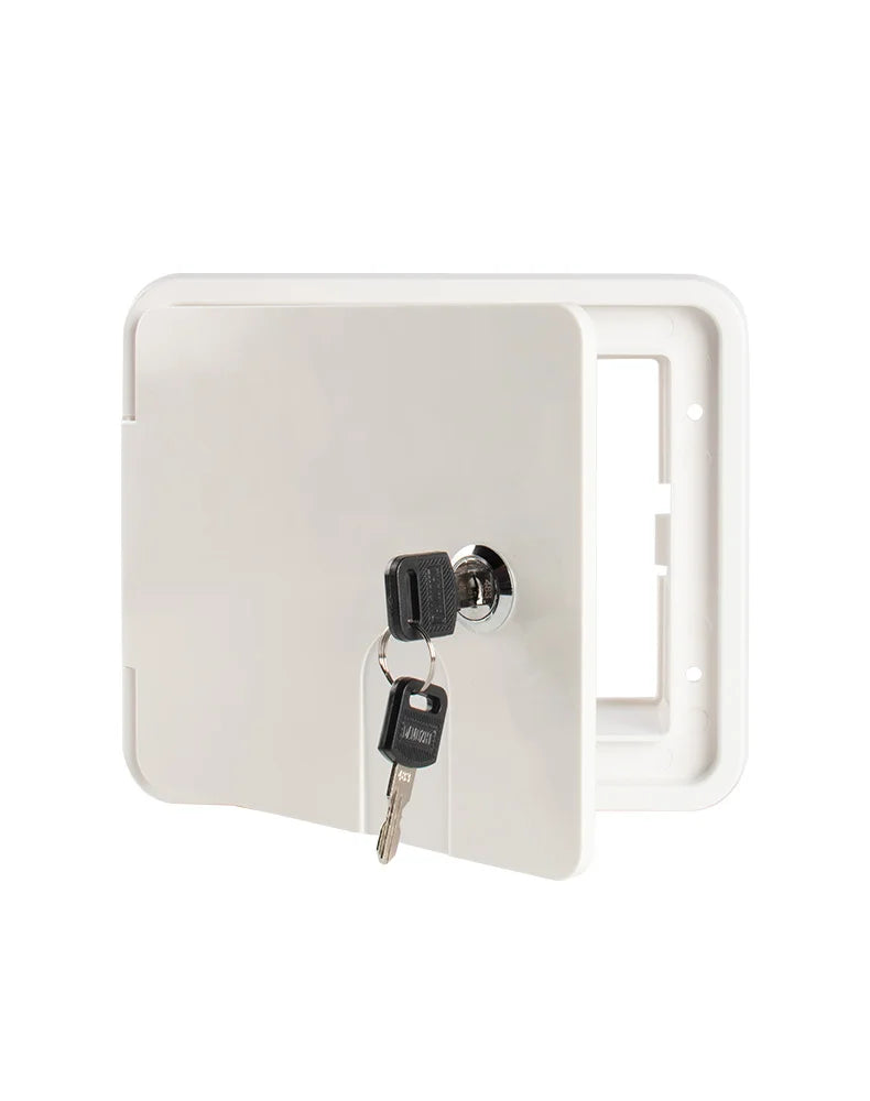 Boat Square Electric Cable Hatch Access Door & 2 Keys Electric Power Cord Cable Hatch For Marine RV Yacht Motorhome Camper
