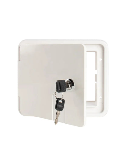 Boat Square Electric Cable Hatch Access Door & 2 Keys Electric Power Cord Cable Hatch For Marine RV Yacht Motorhome Camper