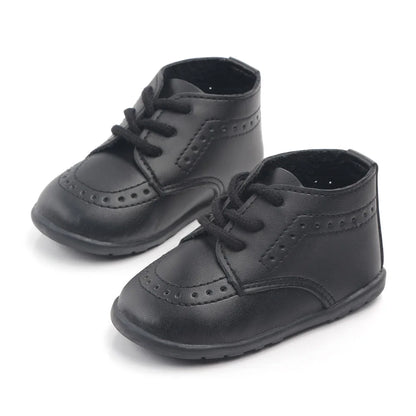 Baby Retro Leather Shoes Boy Girl Shoes Toddler Rubber Sole Anti-slip First Walkers Newborn Infant Moccasins Baby Crib Shoes