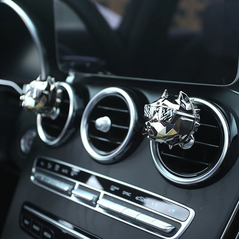 NO PERFUME Bulldog Air Freshener Car Perfume Car Decoration Car Vent Clip Bulldog Fragrance Scent Parfum Car Diffuser Best Gift