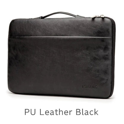Kinmac Brand PU Leather Laptop Bag 12,13.3,14,15.4,15.6,16 Inch,Shockproof Sleeve Man Lady Women Case For MacBook Air Pro M1-2