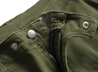 2022 New Fashion Mens Biker Jeans Punk Style Men Cargo Denim Pants  Zipper Pocket Motorcycle Jeans Male Pantalones Hombre
