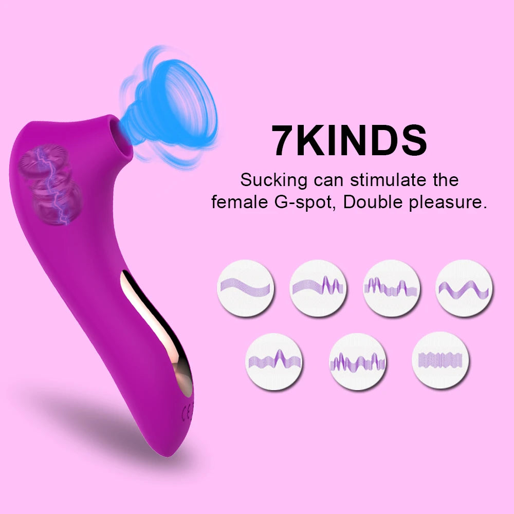 Powerful Sucker Clitoris Sucking Vibrator Female Clit Nipple Oral Vacuum Stimulator Massager Sex Toys Adults Goods for Women