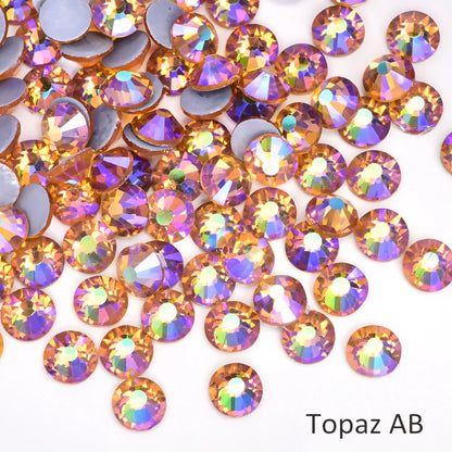 Oleeya стразы Better DMC Hotfix Rhinestone Iron On Strass High Quality Flatback Glass Crystal AB For DIY Wedding Y2792