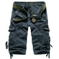 2025 Summer New High Quality Cargo Shorts Men Casual Workout Military Men's Shorts Multi Pocket Knee Length Short Pants