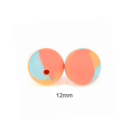 LOFCA 40pcs 12mm Silicone Beads Teething Chew Beads Food Grade Teether Necklace BPA Free Diy Jewelry Baby Teether Toy Pacifier