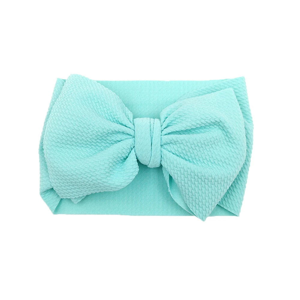 Solid Baby Headband Adjustable Big Bowknot Hair Band Oversize Turban Newborn Headwear For Baby Girls Fashion Hair Accessories
