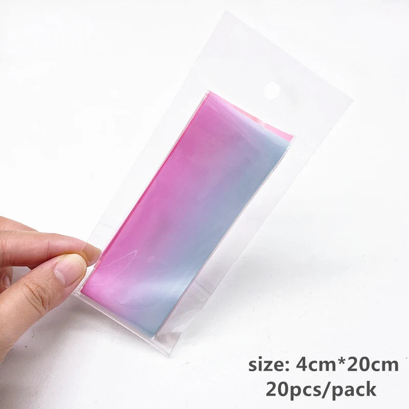 20 Rolls Halloween Nail Foils Gradient Transfer Paper Christmas Nail Art Stickers Stripe Floral Manicure Decals Nails Decoration