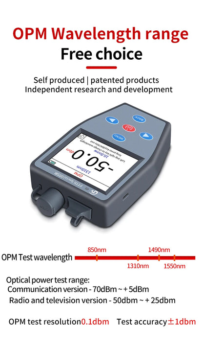 YOUYSI  4 in 1 FTTH OTDR Mini Optical Power Meter Stable light source VFL Multifunction can Test Active Fiber OTDR YYS-306N