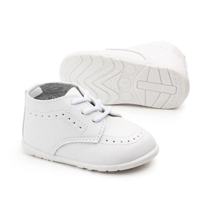 Baby Retro Leather Shoes Boy Girl Shoes Toddler Rubber Sole Anti-slip First Walkers Newborn Infant Moccasins Baby Crib Shoes