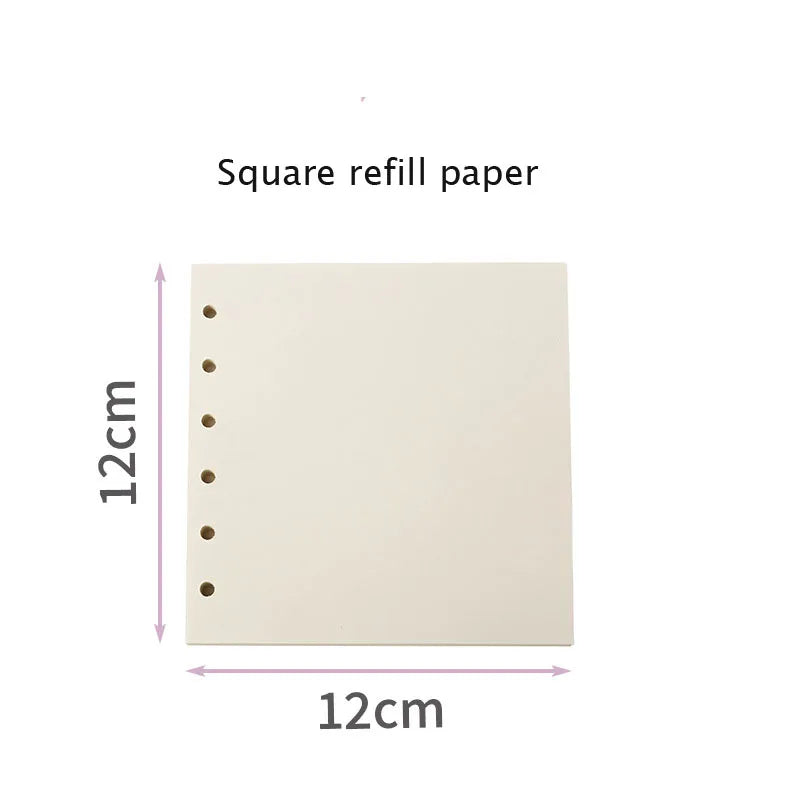 Sharkbang A7 Square Loose Leaf Diary Notebook Glitter Journals Agenda Planner PVC Binder Goo Card Book Gift Set Stationery