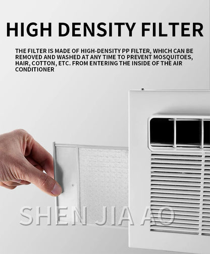 220V Mobile Small Air Conditioner 7m²Space Drainage-free Remote Control Power Saving Mini Cooling Heating Air Refrigerator 400W