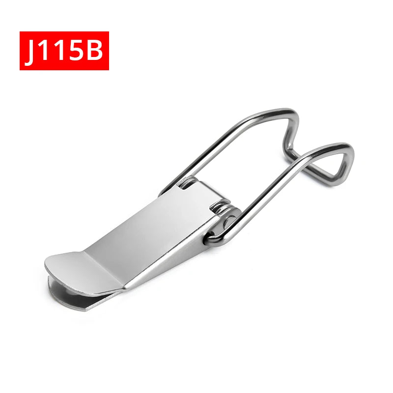 KAK Cabinet Boxes Spring Loaded Latch Catch Toggle Hasp Mild Steel Hasp For Sliding Door Simple Window Hardware Tool Box Lock