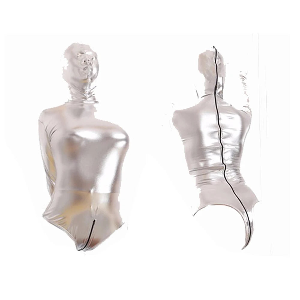 Manyjoy Leather Bodysuit Slave Head Hood Harness Costume BDSM Bondage Straitjacket Thong Roleplay Erotic Mask Sex Toys for Women