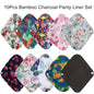 10Pcs Reusable Pads Bamboo Charcoal Pads Sanitary Pads Washable Panty Liner Mama Maternity Menstrual Cotton Pads