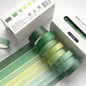 JIANWU 8pcs/set Retro Solid Color Basic Decoration Washi Tape Set DIY Scrapbook Cute Sticker Kawaii Masking Tape School Supplies