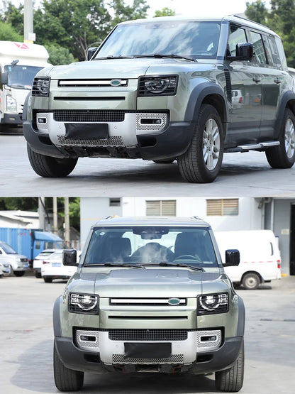 For Land Rover Defender 2020-2026 Stainless Steel Headlight Protection Net Cover Exterior Decoration Modification Accessories