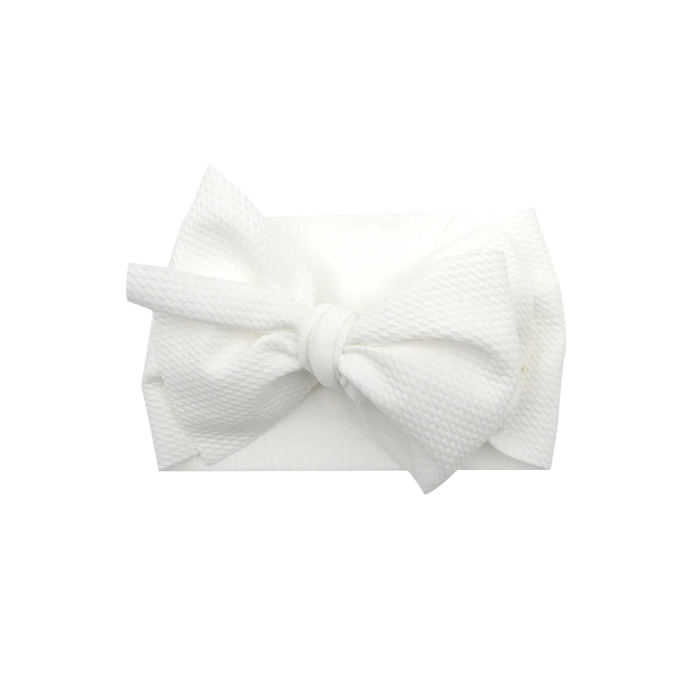 Solid Baby Headband Adjustable Big Bowknot Hair Band Oversize Turban Newborn Headwear For Baby Girls Fashion Hair Accessories