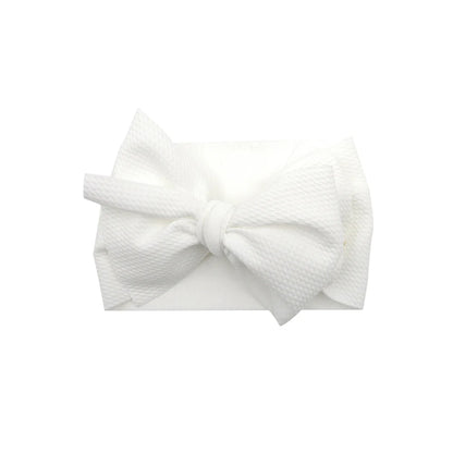 Solid Baby Headband Adjustable Big Bowknot Hair Band Oversize Turban Newborn Headwear For Baby Girls Fashion Hair Accessories