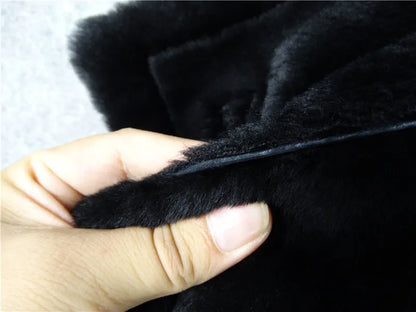 CC SHop Best.Guarantee Genuine leather jacket with fur.Winter warm women 100% shearling coat.Street sheepskin with wool jackets