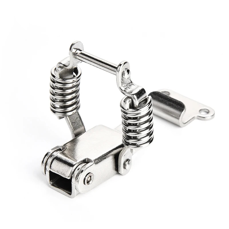 KAK Cabinet Boxes Spring Loaded Latch Catch Toggle Hasp Mild Steel Hasp For Sliding Door Simple Window Hardware Tool Box Lock
