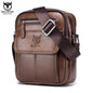 Bullcaptain Casual Men's Shoulder Bags Business Messenger Bag High-Quality Men's Cow Leather Bag's Mini Large Capacity Pocket