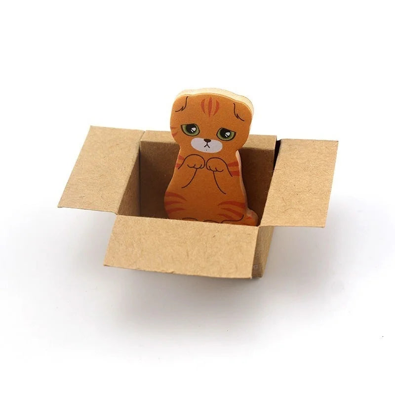 Pretty Kawaii Kitty Sticky Notes Sticker Cute Kitten Notepad Memo Pad Post Office School Stationery Supply Cat Funny Gift Dog
