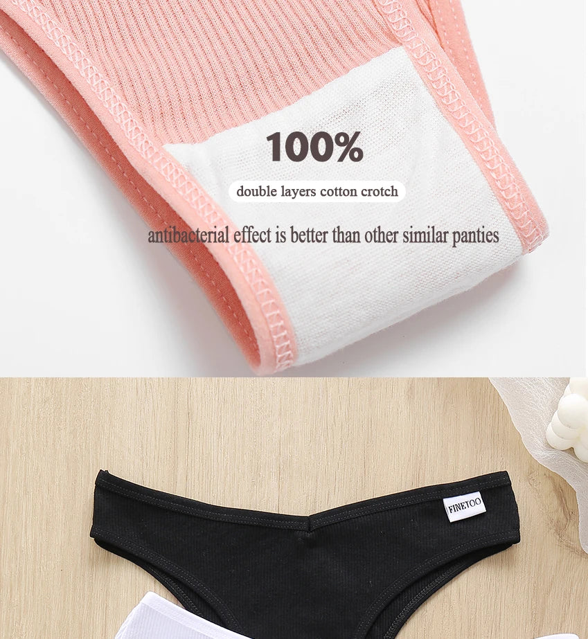 5PCS/Set Cotton Lingerie Panties Sexy Underwear Women Briefs Tangas Female Underpants Pantys Thong Panties Bikini Solid 13 Color