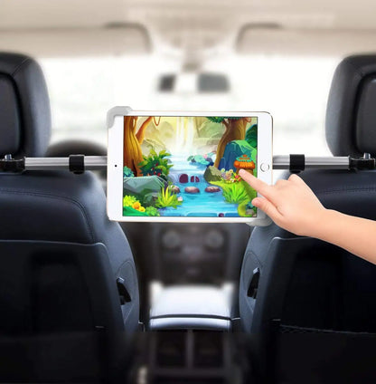 Car Tablet Headrest Holder for 7-13" Tablets Adjustable Car Back Seat Headrest Tablet Mount Stand Road Trip Essentials for Kids