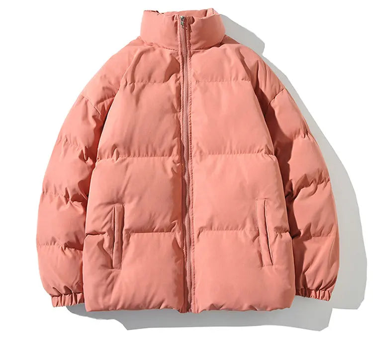 Winter Jacket Men Parkas Thicken Warm Coat Mens Stand Collar Solid Color Casual Parka Women Fashion New Streetwear 5XL