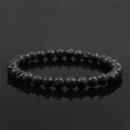 Hot Sale 2pcs/Set Couples Beaded Bracelets Tiger Eye Black Lava Natural Stone Beaded Bracelets Malachite Energy Elastic Jewelry